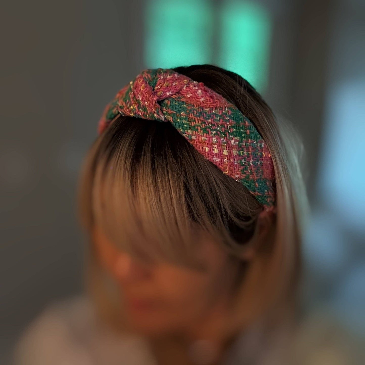 Happy Preppy Tweed Knotted Headband